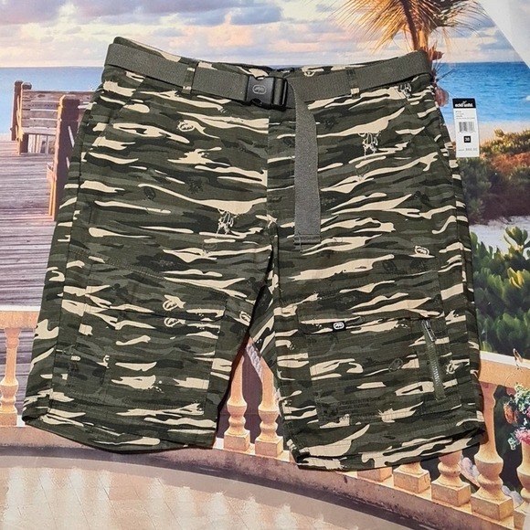 Ecko‎ Unltd Camo Cargo Shorts Size 32 NWT - Picture 1 of 6